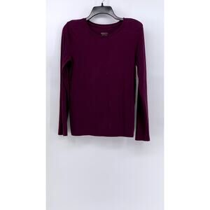 MERONA Womens Long Sleeve Burgundy Shirt SZ M